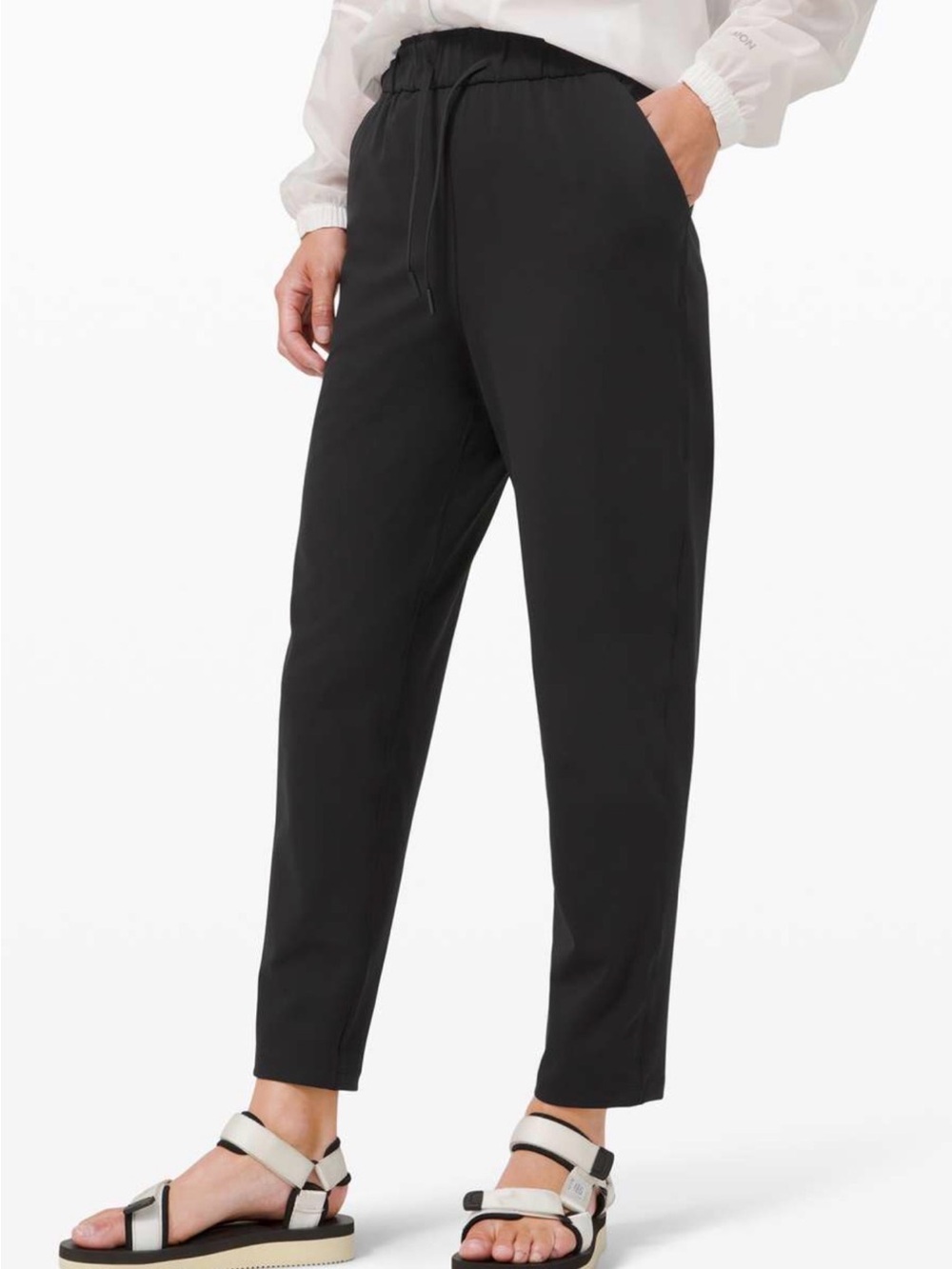 Lululemon Athletica Keep Moving Pant Black Comfort Elastic Size 10